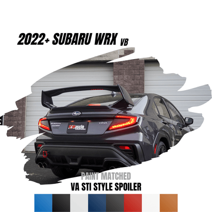 JDMuscle [22-26 WRX] VA STI Style 5-Piece Spoiler-Paint Matched/Gloss Black/ABS *Final Edition