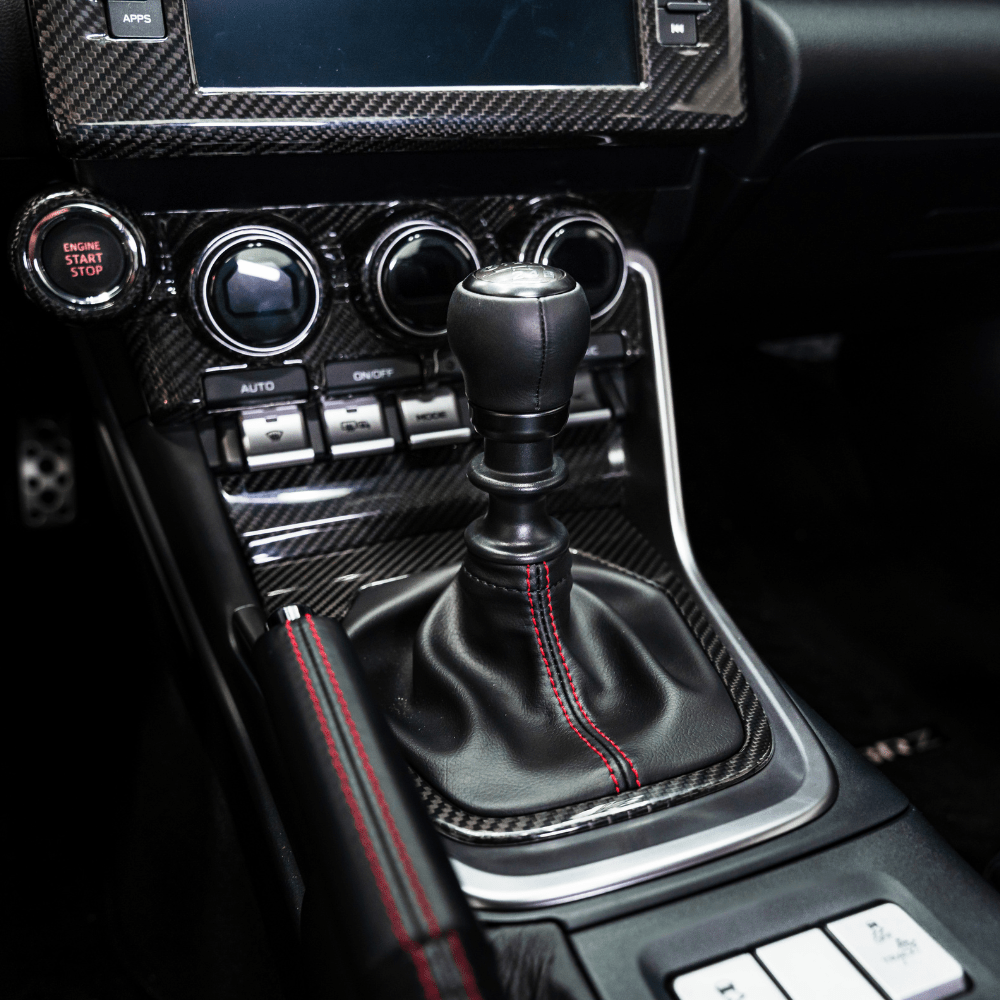 JDMuscle 22+ BRZ/GR86 MT Pre-preg Carbon Fiber Shifter Trim Cover w/ Gloss Finish