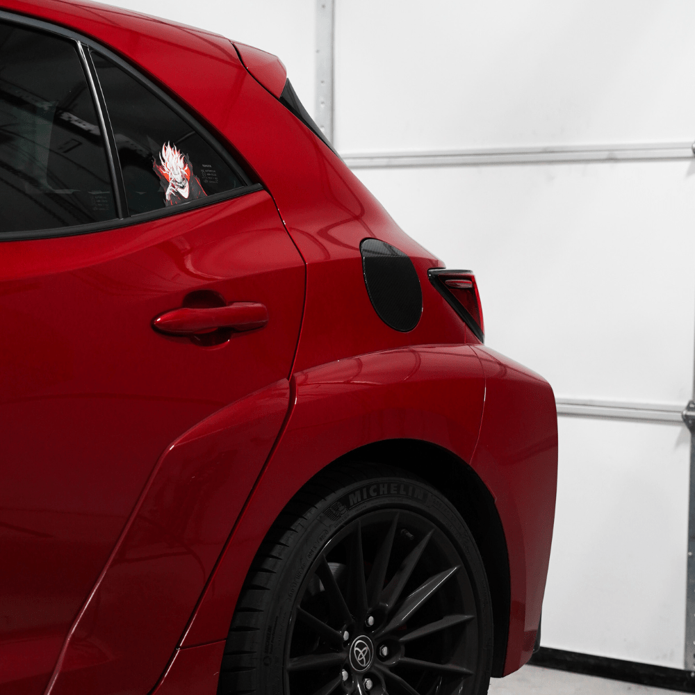 JDMuscle 23-26 Toyota GR Corolla Carbon Fiber Fuel Door Cover