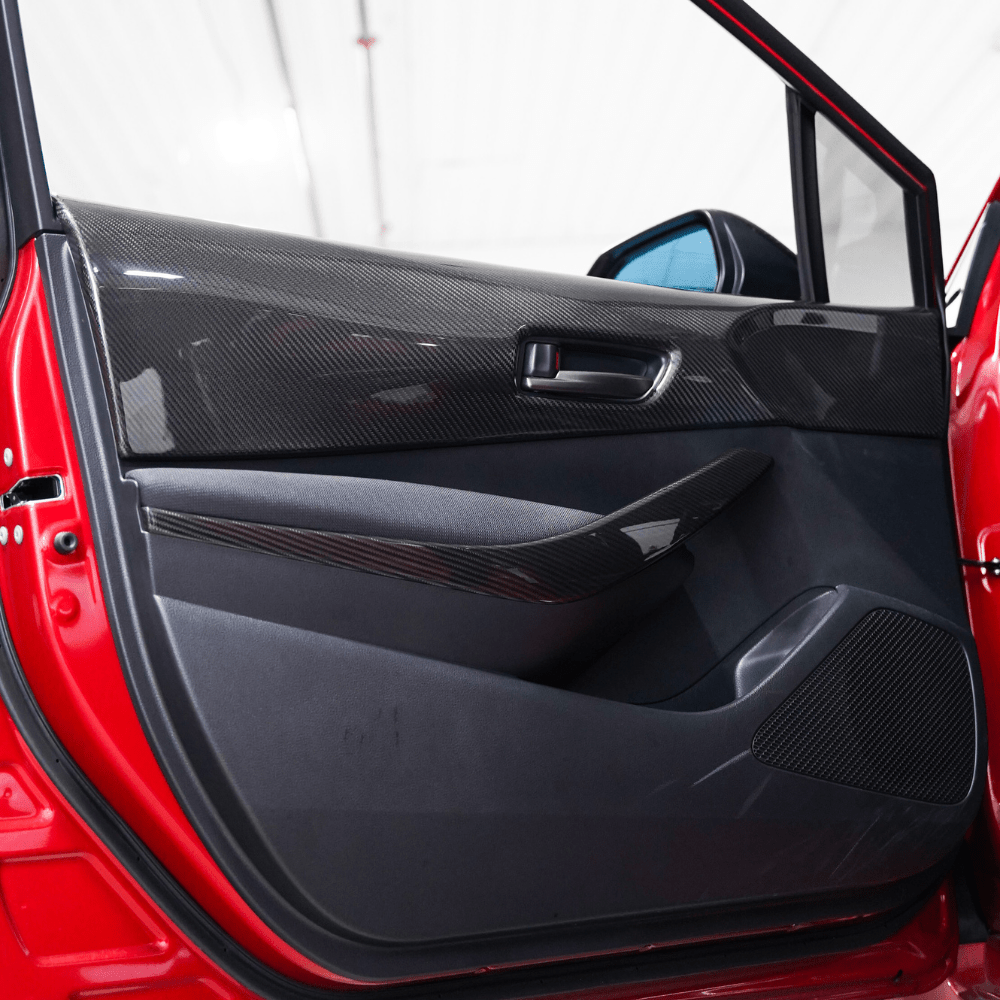 JDMuscle 23-26 Toyota GR Corolla Carbon Fiber Upper Door Trim (Front&Rear 4PCS)