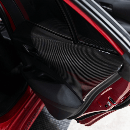 JDMuscle 23-26 Toyota GR Corolla Carbon Fiber Upper Door Trim (Front&Rear 4PCS)