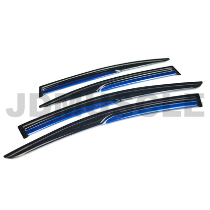 JDMuscle [15-21 WRX/STI] V2 Rain Guards / Window Visors w/ Color Accent