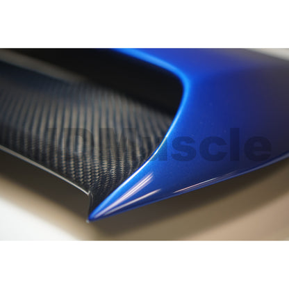 JDMuscle [15-21 WRX/STI] Rally Style V2 Carbon Fiber Hood Scoop