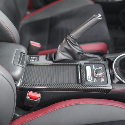 JDMuscle [15-21 STI] Tanso Dry Carbon Fiber Cup Holder Cover