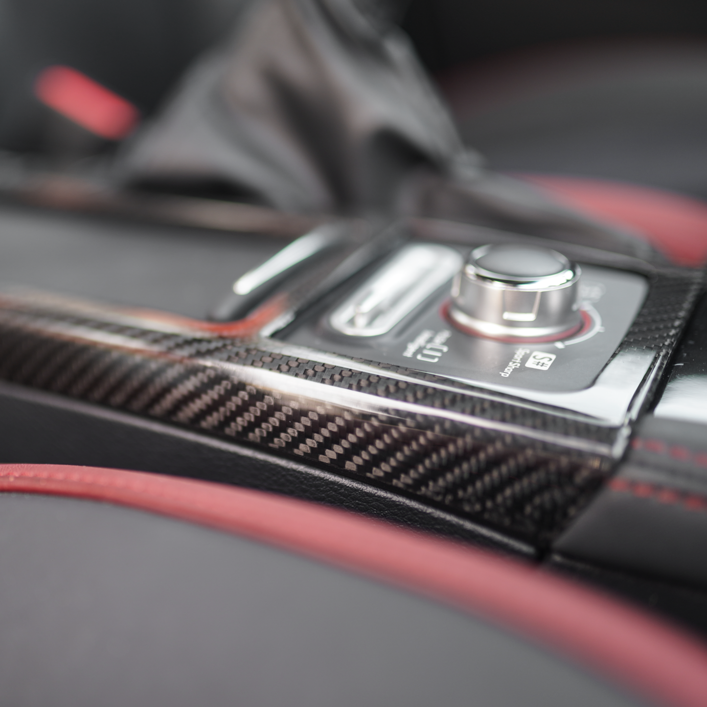 JDMuscle [15-21 STI] Tanso Dry Carbon Fiber Cup Holder Cover