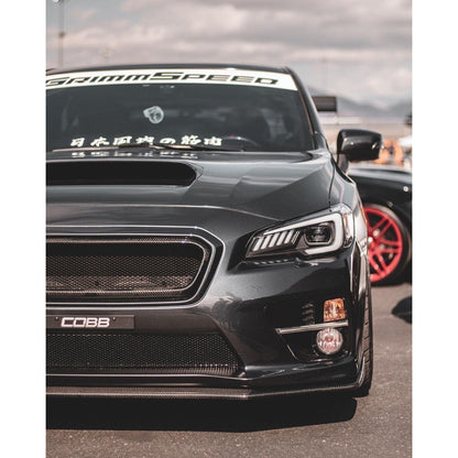 JDMuscle [15-17 WRX/STI] Tanso OE STYLE V1 FRONT CARBON FIBER LIP