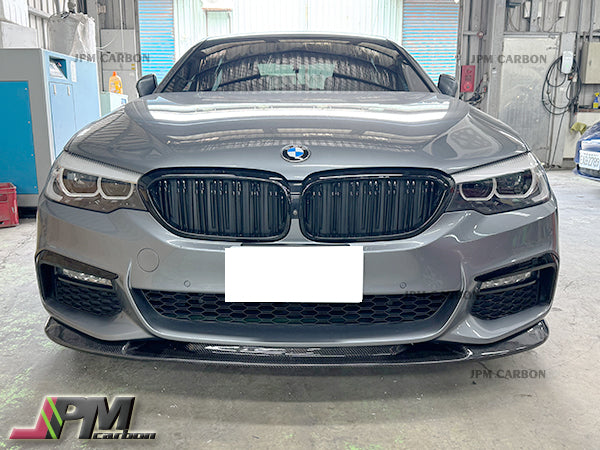 3D Style Carbon Fiber Front Bumper Add-on Lip Fits For 2017-2020 BMW G30 5-Series with M-sport Package Only