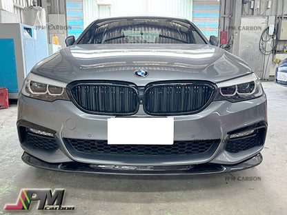 3D Style Carbon Fiber Front Bumper Add-on Lip Fits For 2017-2020 BMW G30 5-Series with M-sport Package Only