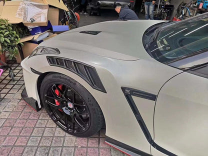 JDMuscle [09-24 GT-R] Carbon Fiber Fender Ducts - NSM Style