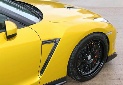 JDMuscle [09-16 GT-R] Carbon Fiber Fender Ducts - OE Style