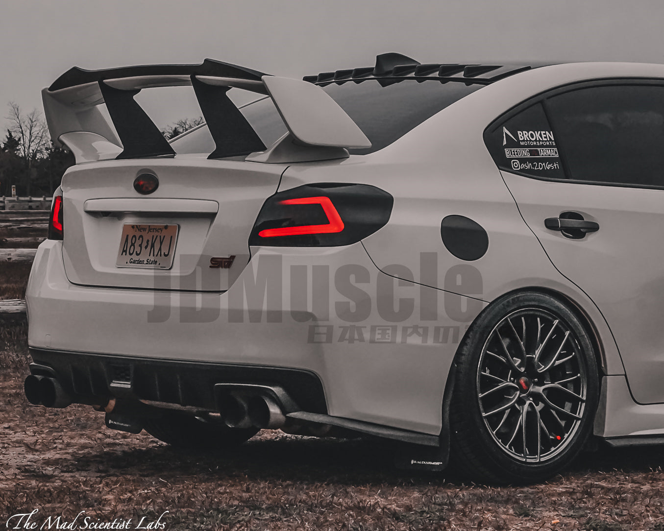 JDMuscle [15-21 WRX/STI w/ OEM STI Wing] Tanso Carbon Fiber Wing Gurney Flap V2 - Different Carbon available