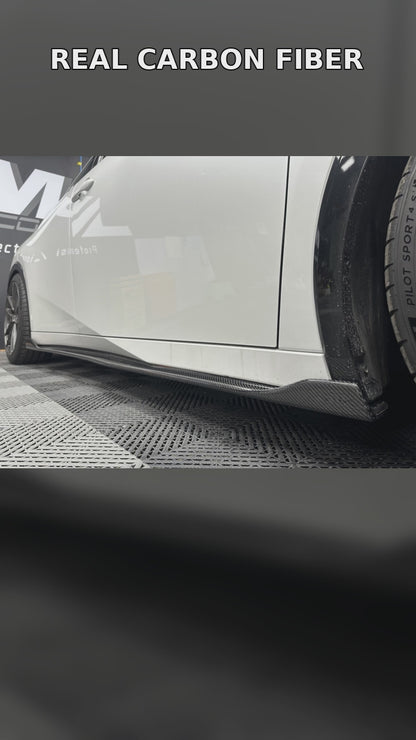 [JPMCarbon] SB Style Carbon Fiber Side Skirt Add-on Lips Fits For 2023-2026 Toyota PRIUS PHEV XW60