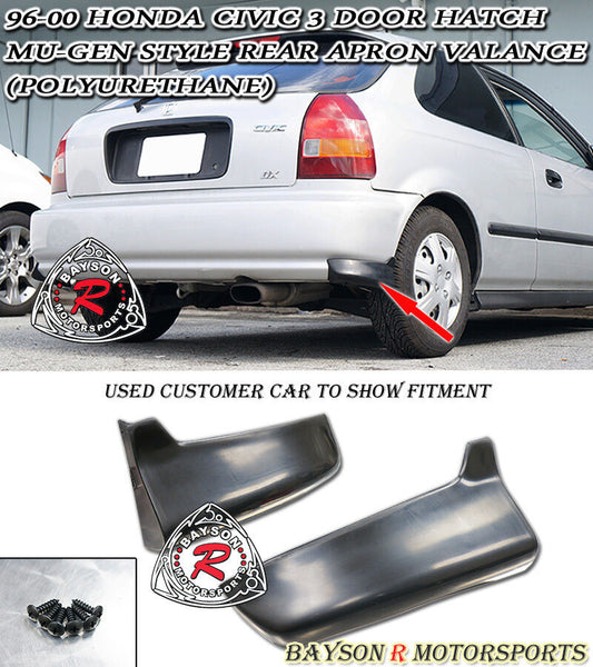 MU Style Rear Aprons For 1996-2000 Honda Civic (3Dr Hatchback)