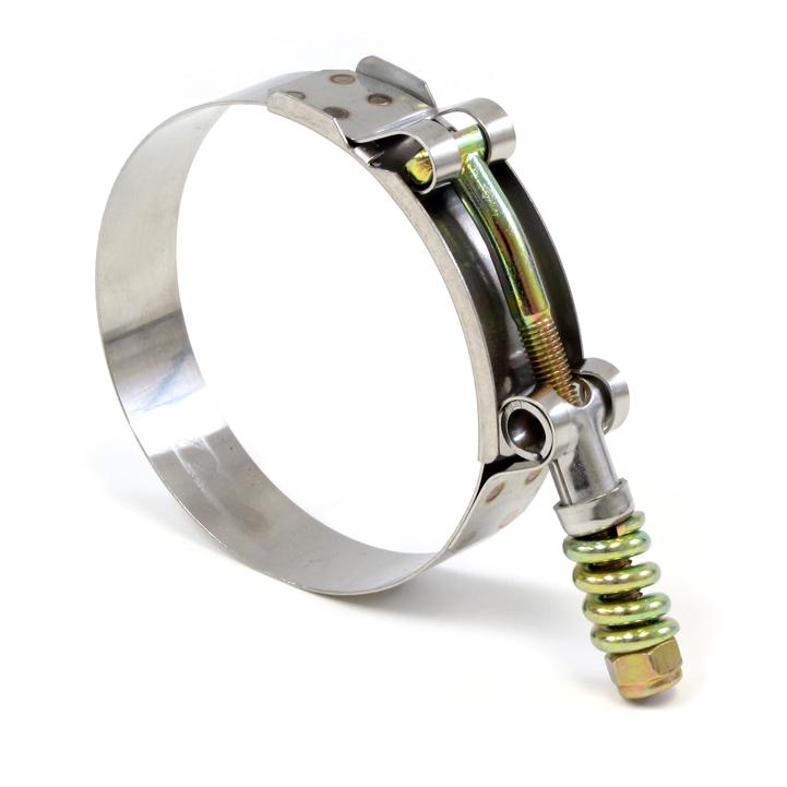 HPS Performance Products HPS Stainless Steel Spring Loaded T-Bolt Hose Clamp SAE 48 for 2-1/8" ID hose - Effective Size: 2.36"-2.68"