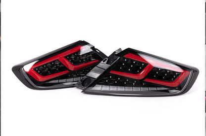 OLM Spec-AR LED Taillights (Clear Lens/Black Base/Red Bar) - 2022+ WRX