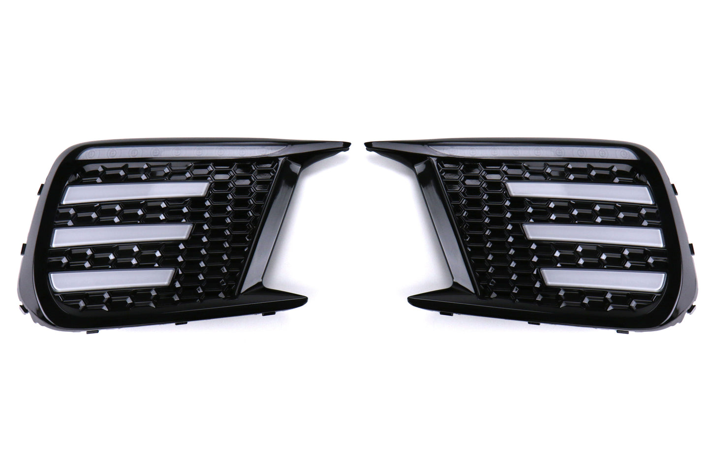 OLM Clear Tri-Bar Fog Light Bezel - 2018-2021 Subaru STI / 2018 WRX