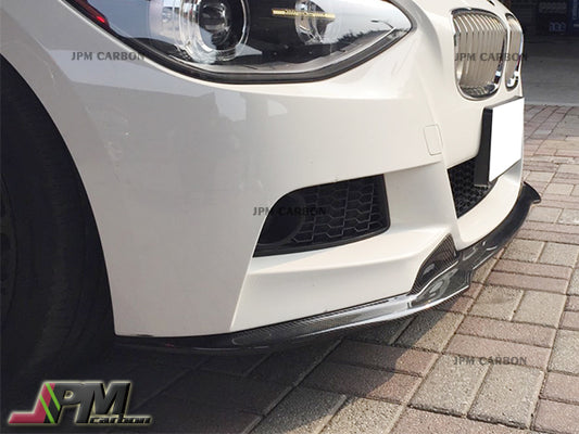 DP2 Style Carbon Fiber Front Bumper Add-on Lip Fits For 2012-2014 BMW F20 F21 1-Series M-Sport Only